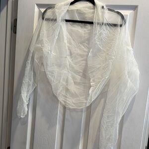 Sheer White Shawl